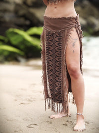 Tribal Block Print Panel Skirt