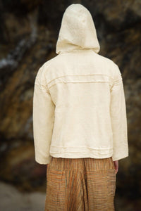 Natural Cotton Hoodie, Men Natural Clothing, Boho Clothing, Men Jumper, Hippie Hoodie, Psytrance Clothing, Indian Hoodie, Earthy Sweatshirt