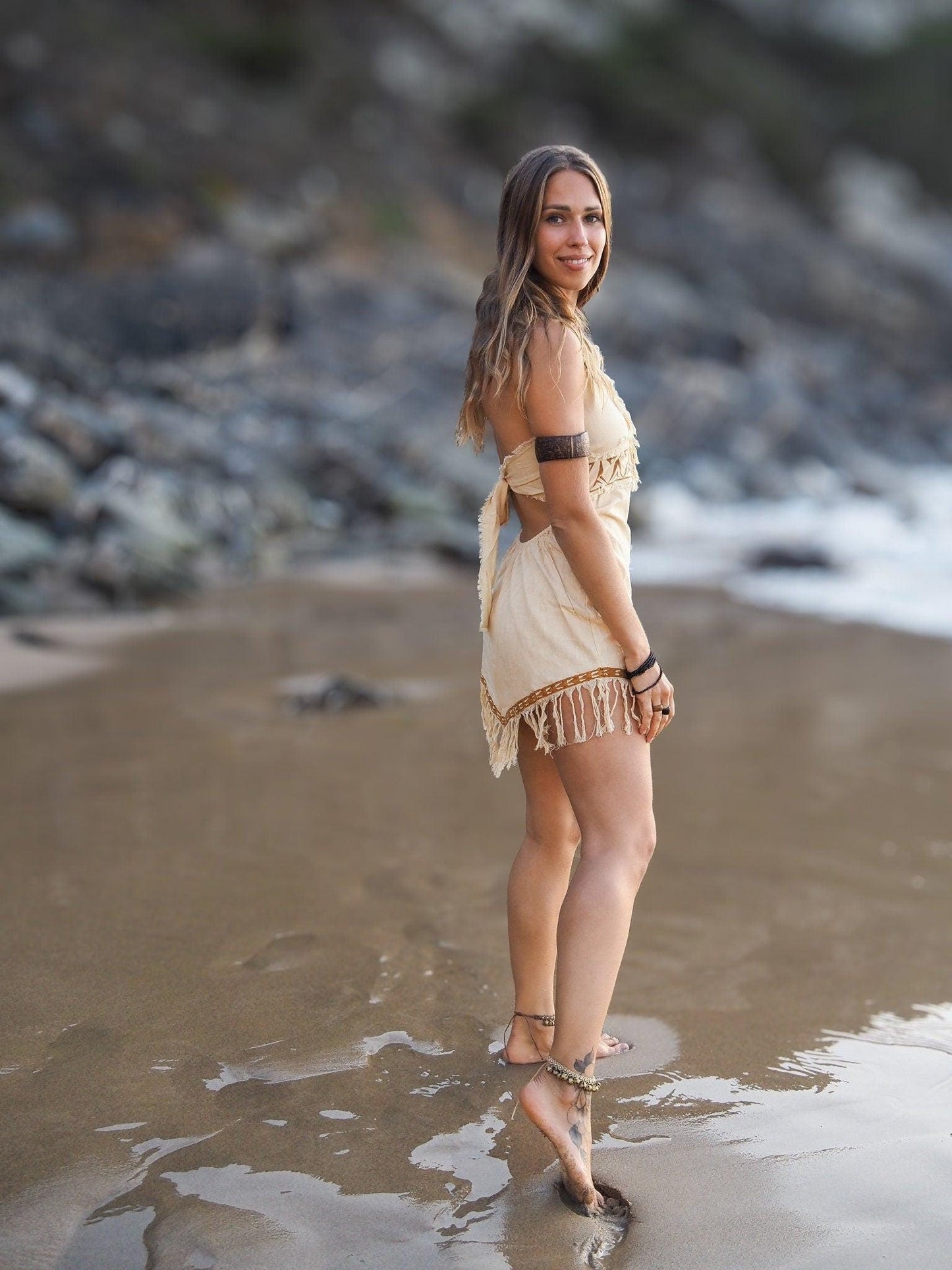 Short Tribal Block Print Dress