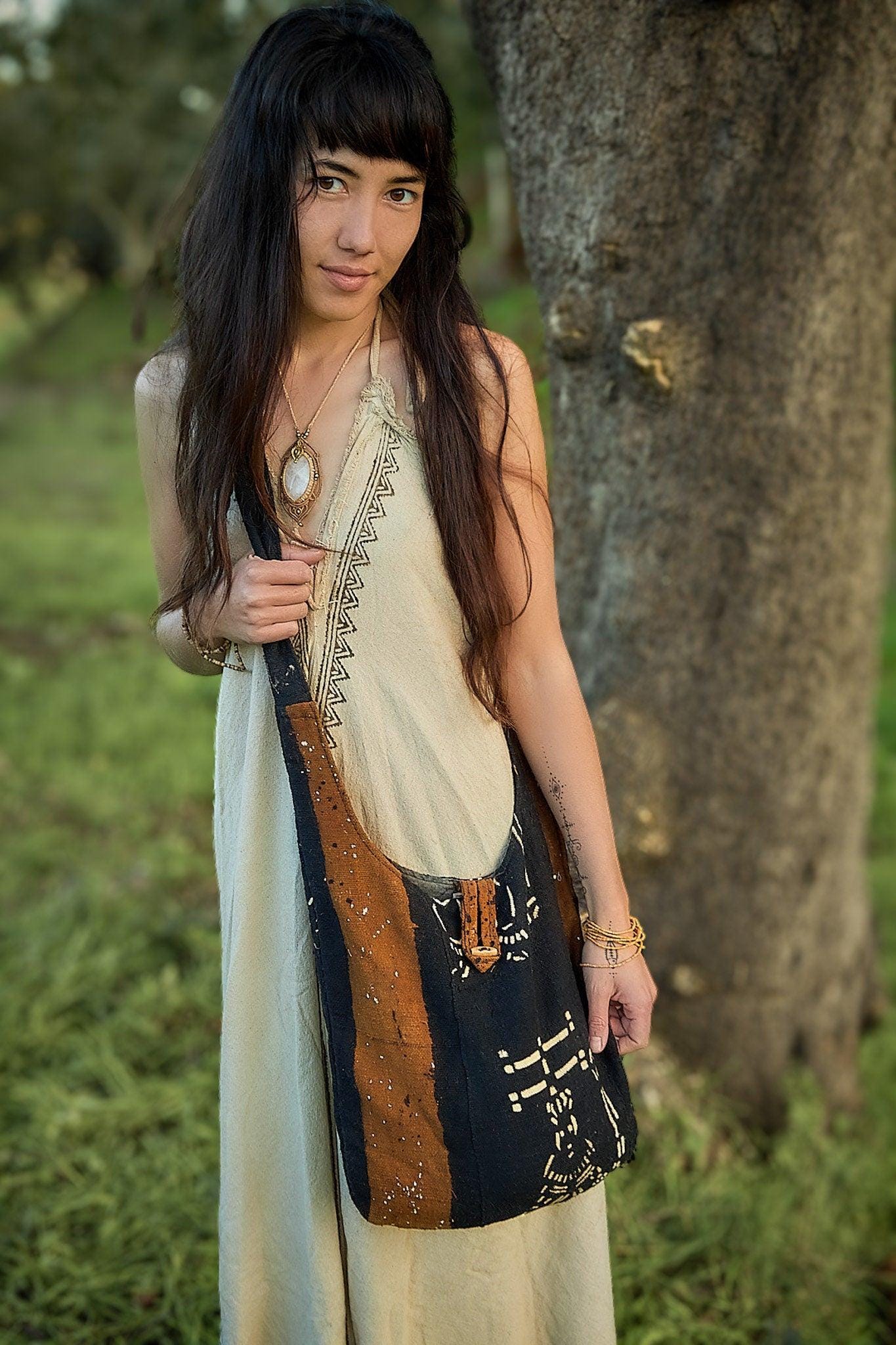 Organic African Bag, Organic Cotton Bag, African Mudcloth Bag, Bogolan Bag, Crossbody Bag, Boho Bag, Hobo bag, Tribal Bag, Hippie Bag, Sling