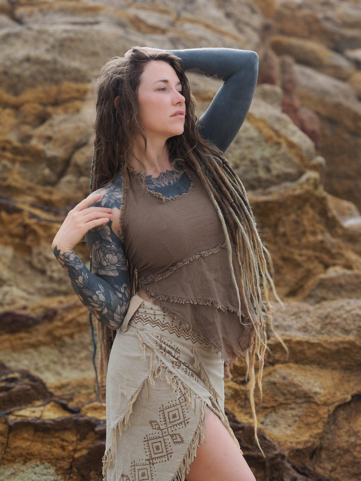 Earthy Cotton Halter Top