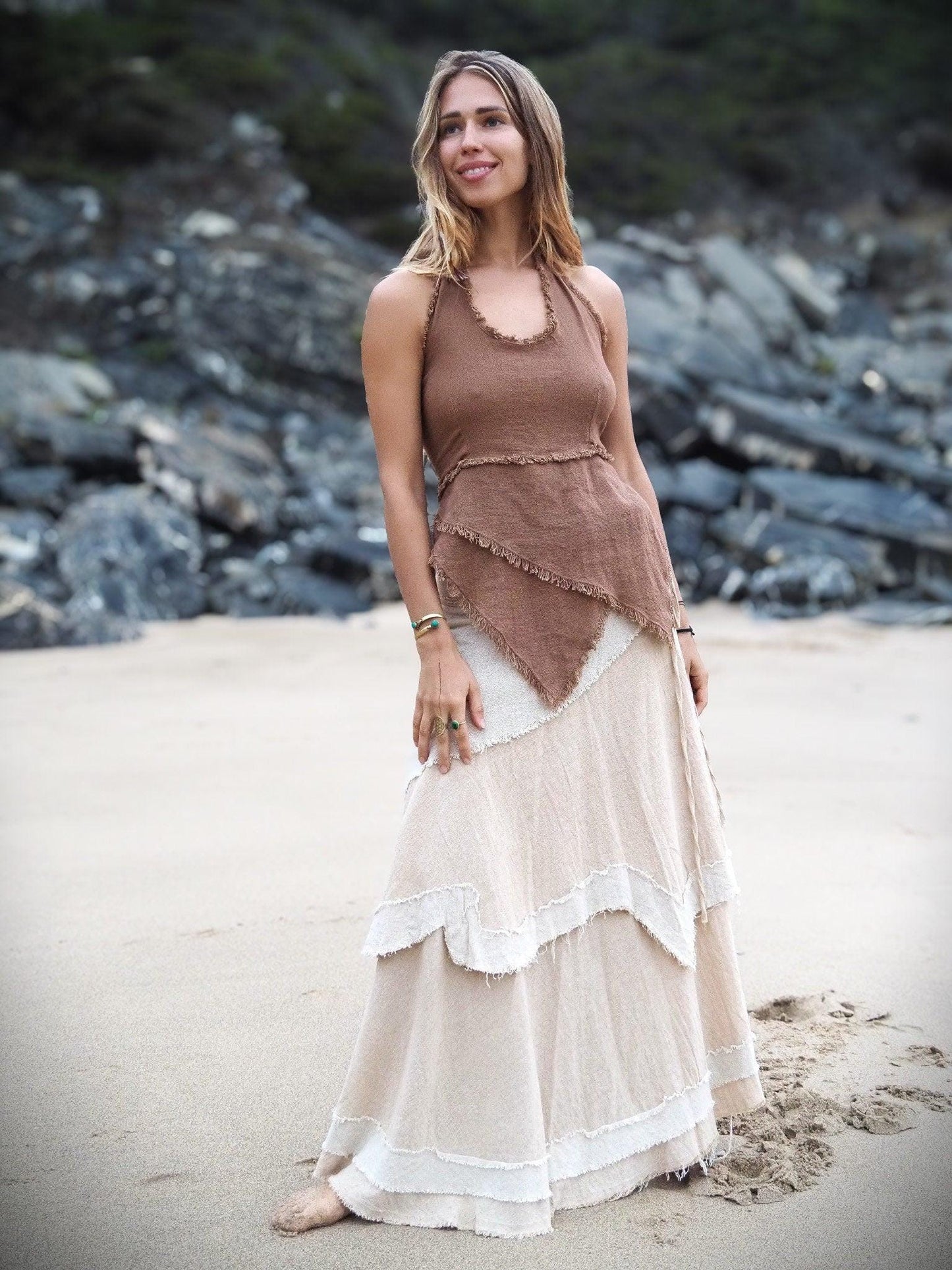 Earthy Cotton Halter Top