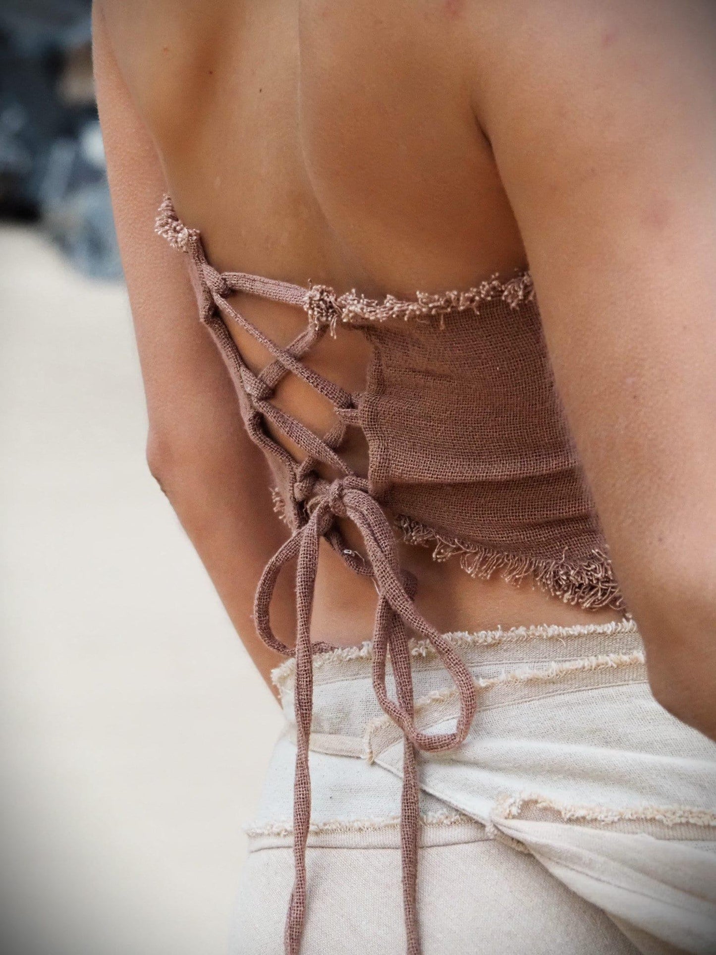 Earthy Cotton Halter Top