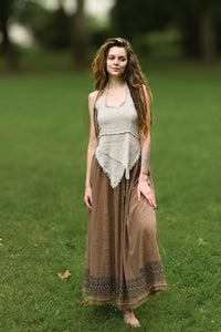 Earthy Cotton Halter Top, Pixie Halter Top, Cross Back Top, Cotton Tie Top, Earthy Halter Top, Boho Top, Festival Clothing, Gift for Her