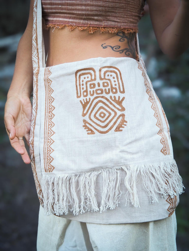 Big Tribal Side Bag, Ethnic Bag, Beach Bag, Unique Shoulder bag, Fringe Bag, Crossbody Bag, Boho Bag, Hippie Bag, Sling