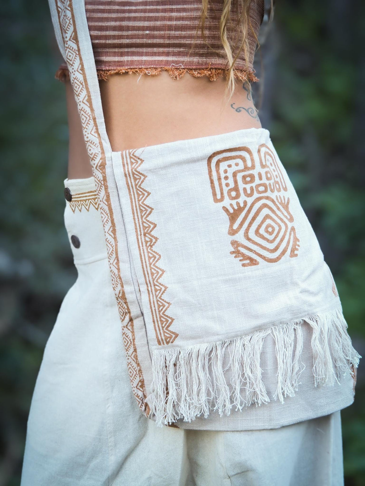 Big Tribal Side Bag, Ethnic Bag, Beach Bag, Unique Shoulder bag, Fringe Bag, Crossbody Bag, Boho Bag, Hippie Bag, Sling