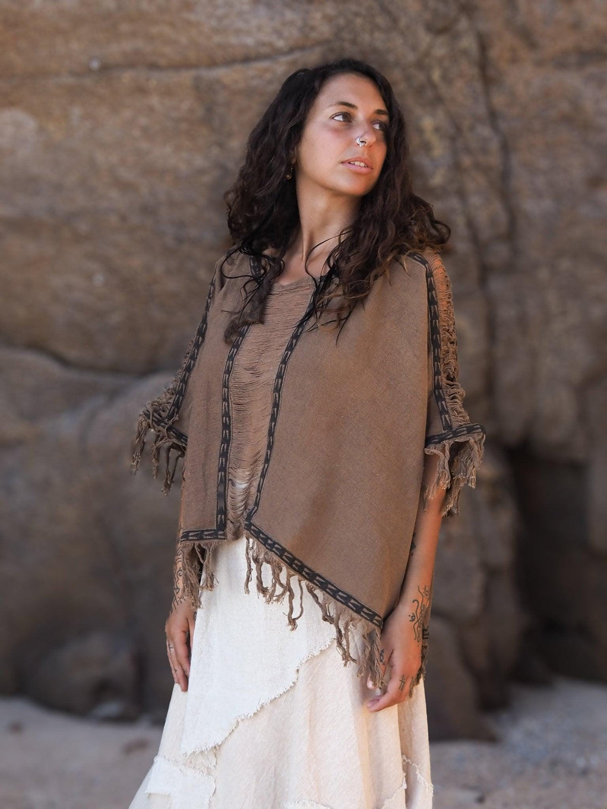 Boho Fringe Poncho