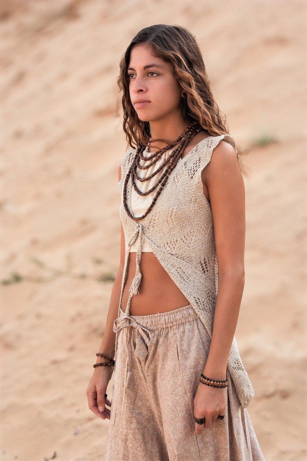 Earthy Nettle Crochet Tunic