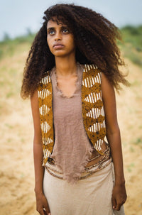 Organic African Mud Cloth Vest, Festival Vest, Tribal Vest, Organic Cotton Vest, Women Top, African Vest, Beach Top, Organic Clothing