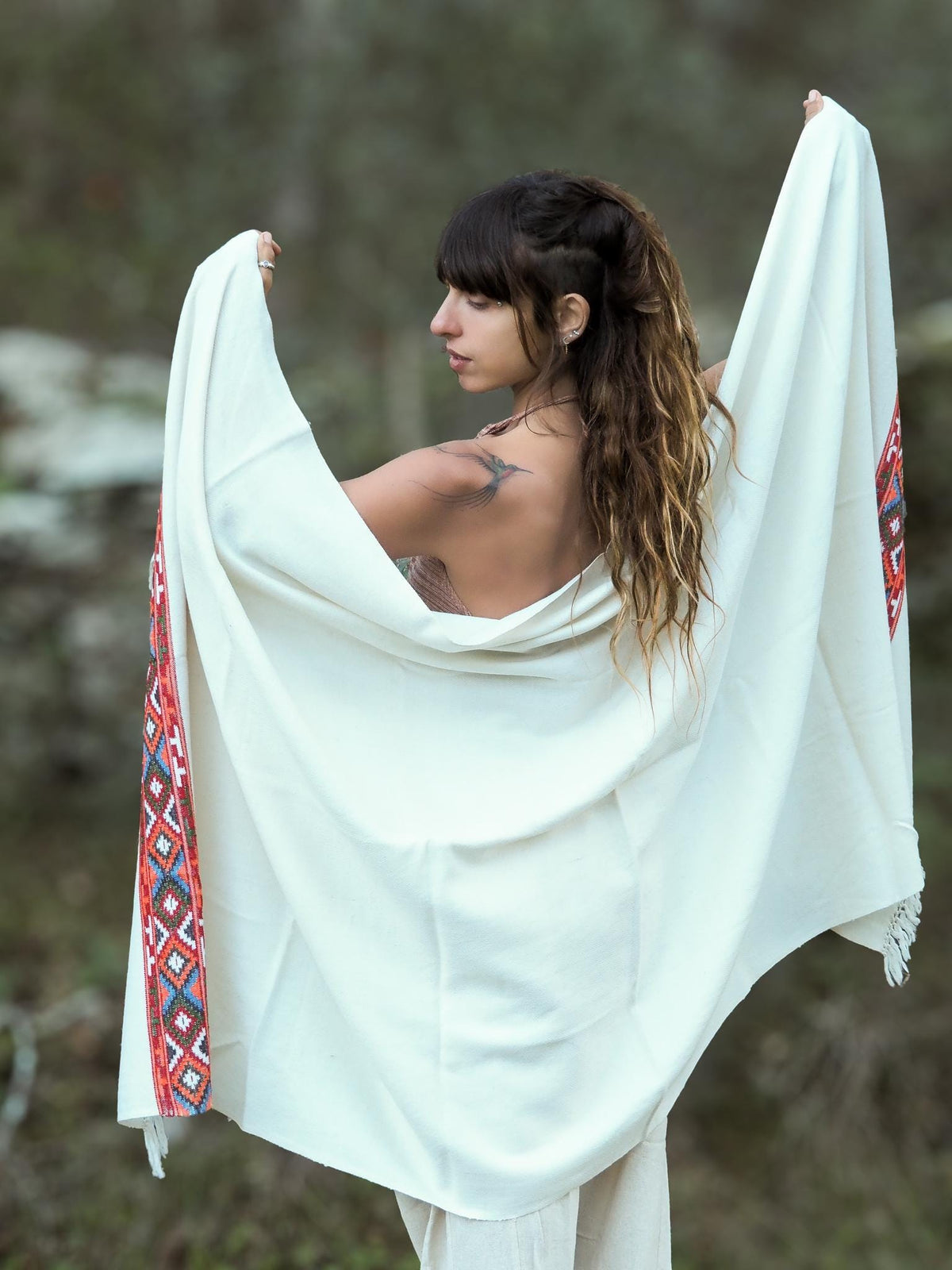 Woolen Kullu Shawl, Embroidered Shawl, Earthy Clothing, Wool Cover Up, Tribal Shawl, Kullu Shawl, Hand Loomed Shawl, Fringe Shawl, Gift