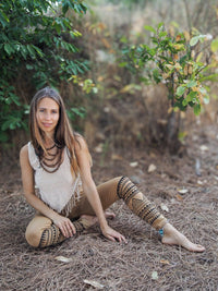 Organic Tribal Block Print Leggings
