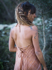 Boho Goddess Dress, Asymmetrical Sleeveless Dress, Long Wrap Dress, Summer Dress, Fairy Dress, Boho Maxi Dress, Handwoven Dress, Khadi Dress