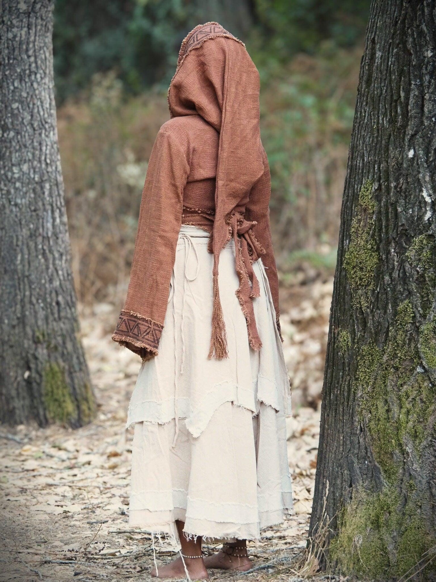Tribal Hoodie Wrap Top
