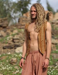 African Mud Cloth Men Vest
