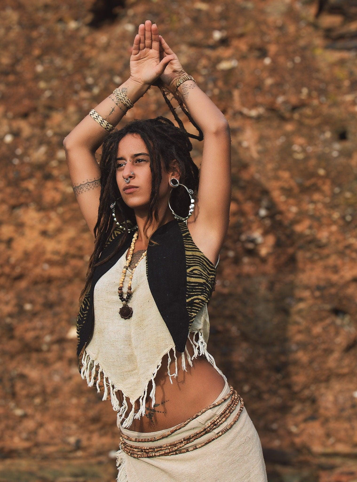 Organic African Mud Cloth Vest