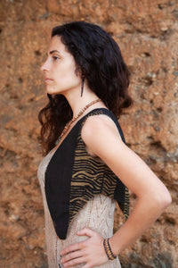 Organic African Mud Cloth Vest