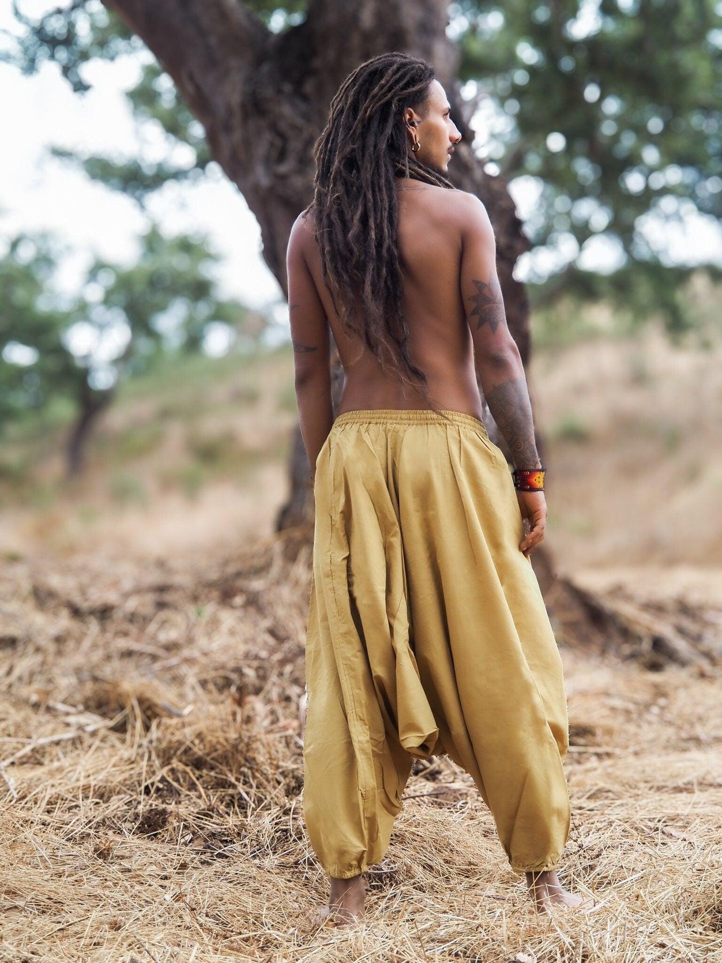 Natural Dye Afghani Pants, Organic Dye Harem Pants, Plant Dyed Pants, Aladdin Pants, Hippie Pants, Yoga Pants, Tribal Clothing, Drop Crotch