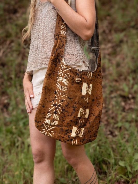 Organic African Bag, Organic Cotton Bag, African Mudcloth Bag, Bogolan Bag, Crossbody Bag, Boho Bag, Hobo bag, Tribal Bag, Hippie Bag, Sling