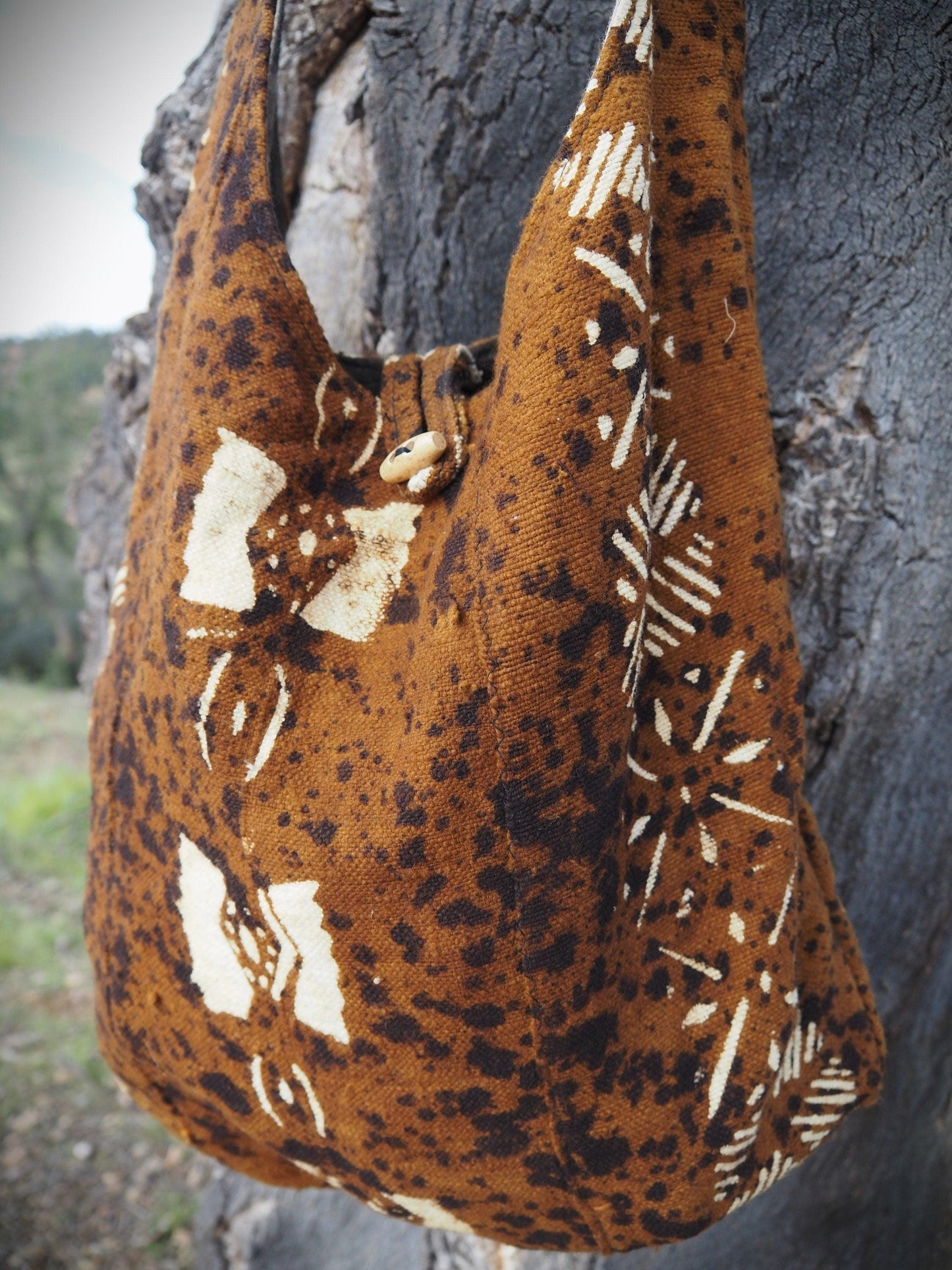 Organic African Bag, Organic Cotton Bag, African Mudcloth Bag, Bogolan Bag, Crossbody Bag, Boho Bag, Hobo bag, Tribal Bag, Hippie Bag, Sling