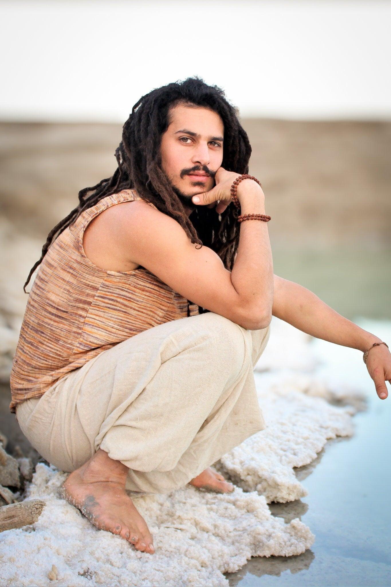 Men's Khadi Vest, Tribal Clothing, Men Waistcoat, Boho Shirt, Earthy Clothing, Khadi Clothing, Hippie Sleeveless Shirt, Tribal Vest