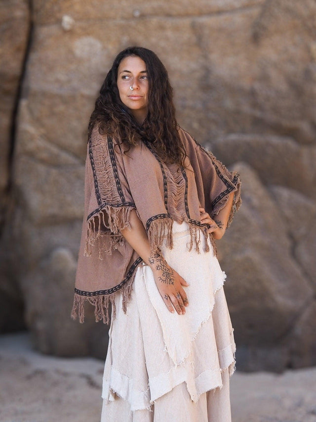 Boho Fringe Poncho
