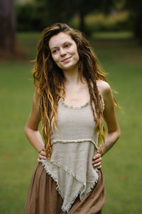 Earthy Cotton Halter Top, Pixie Halter Top, Cross Back Top, Cotton Tie Top, Earthy Halter Top, Boho Top, Festival Clothing, Gift for Her