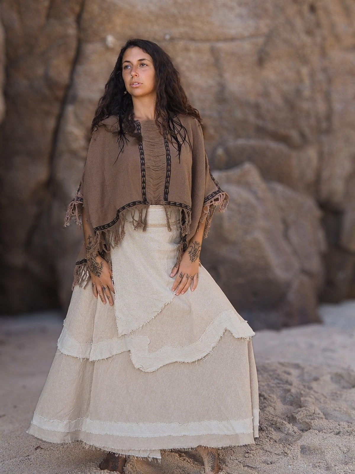 Boho Fringe Poncho