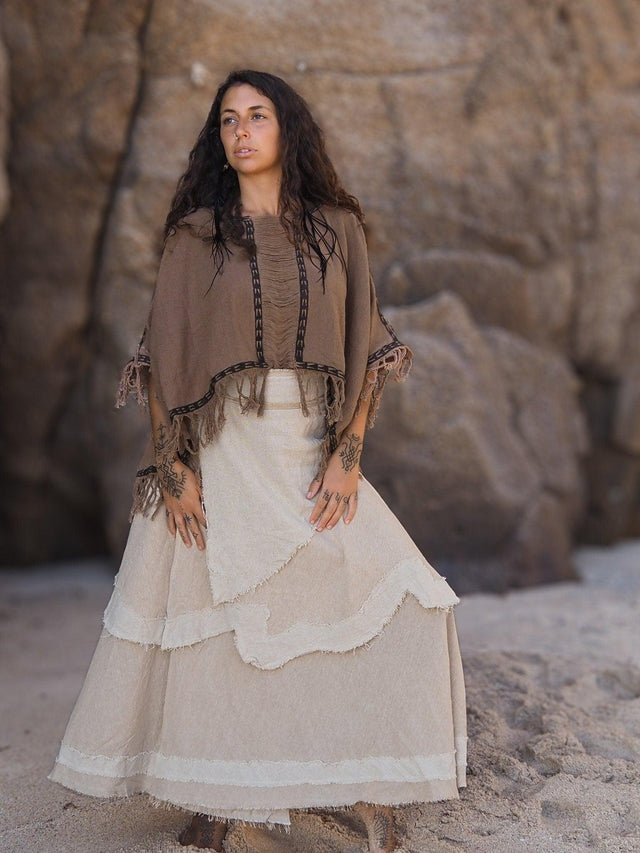 Boho Fringe Poncho