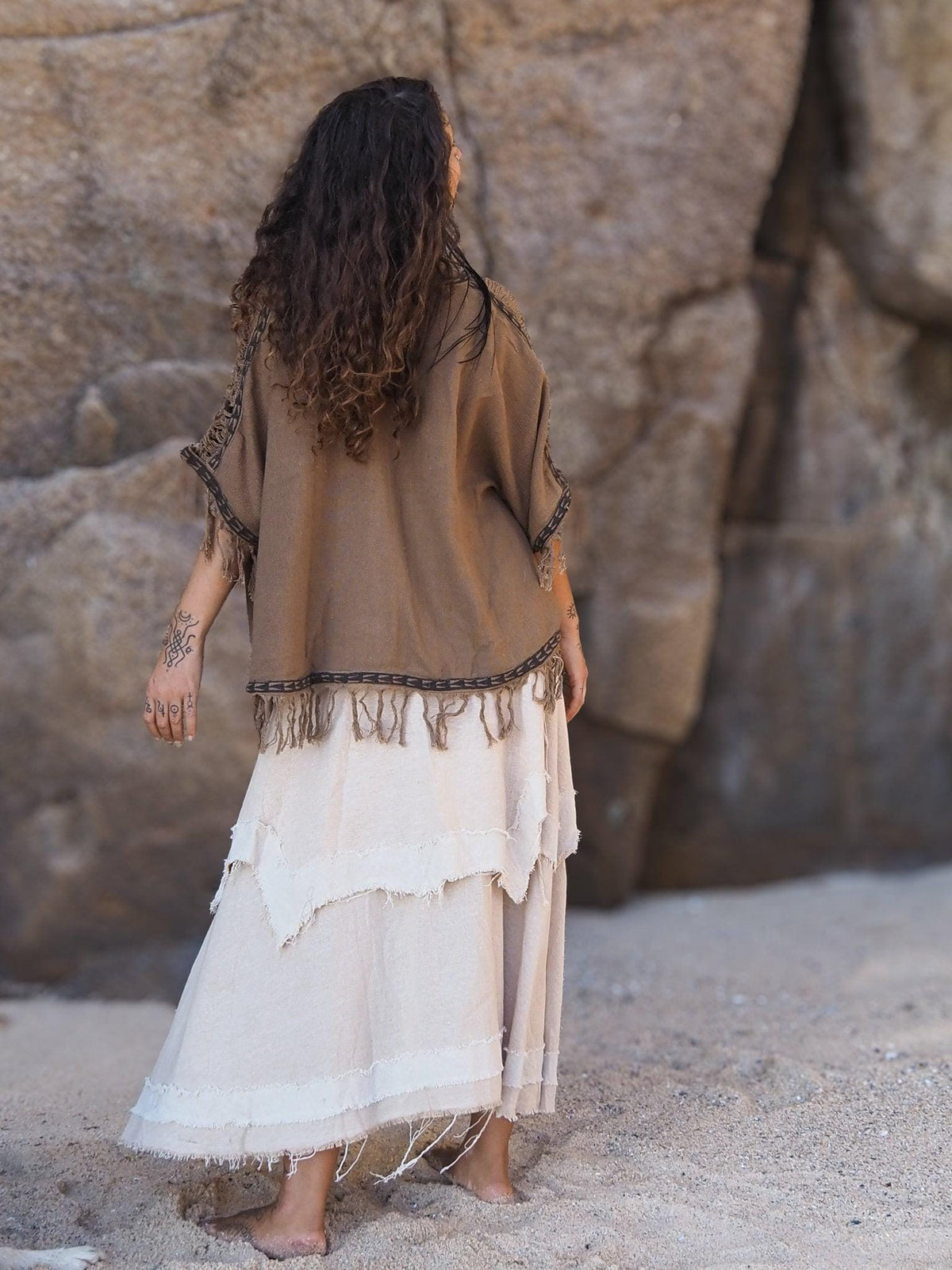 Boho Fringe Poncho