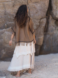 Boho Fringe Poncho