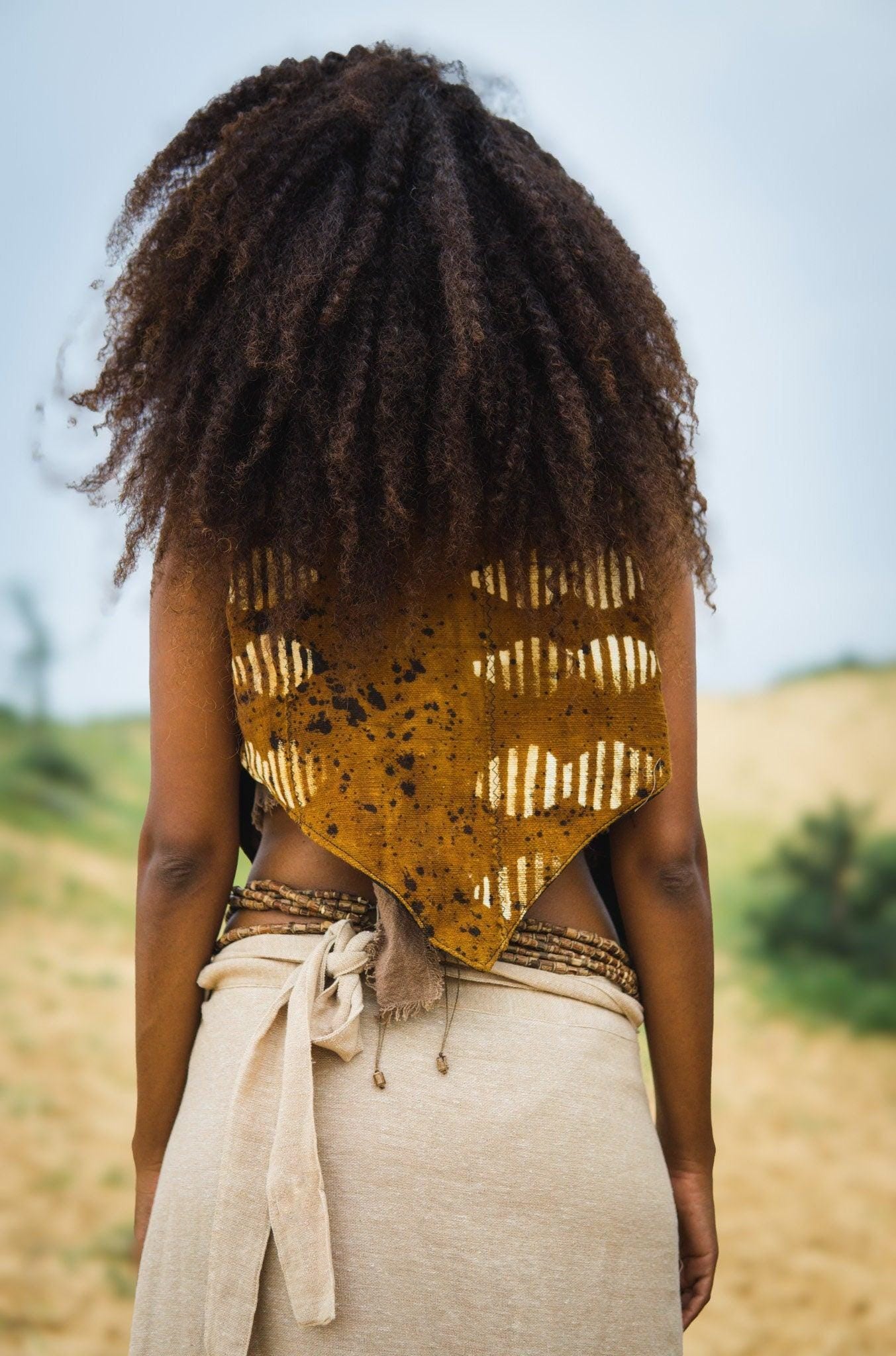 Organic African Mud Cloth Vest, Festival Vest, Tribal Vest, Organic Cotton Vest, Women Top, African Vest, Beach Top, Organic Clothing