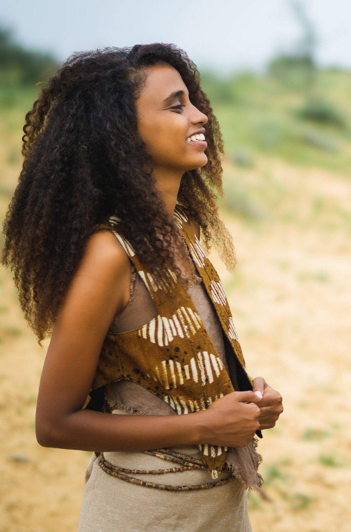 Organic African Mud Cloth Vest, Festival Vest, Tribal Vest, Organic Cotton Vest, Women Top, African Vest, Beach Top, Organic Clothing