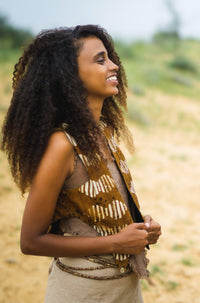 Organic African Mud Cloth Vest, Festival Vest, Tribal Vest, Organic Cotton Vest, Women Top, African Vest, Beach Top, Organic Clothing