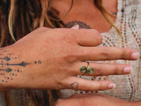 Brass Double Spiral Ring