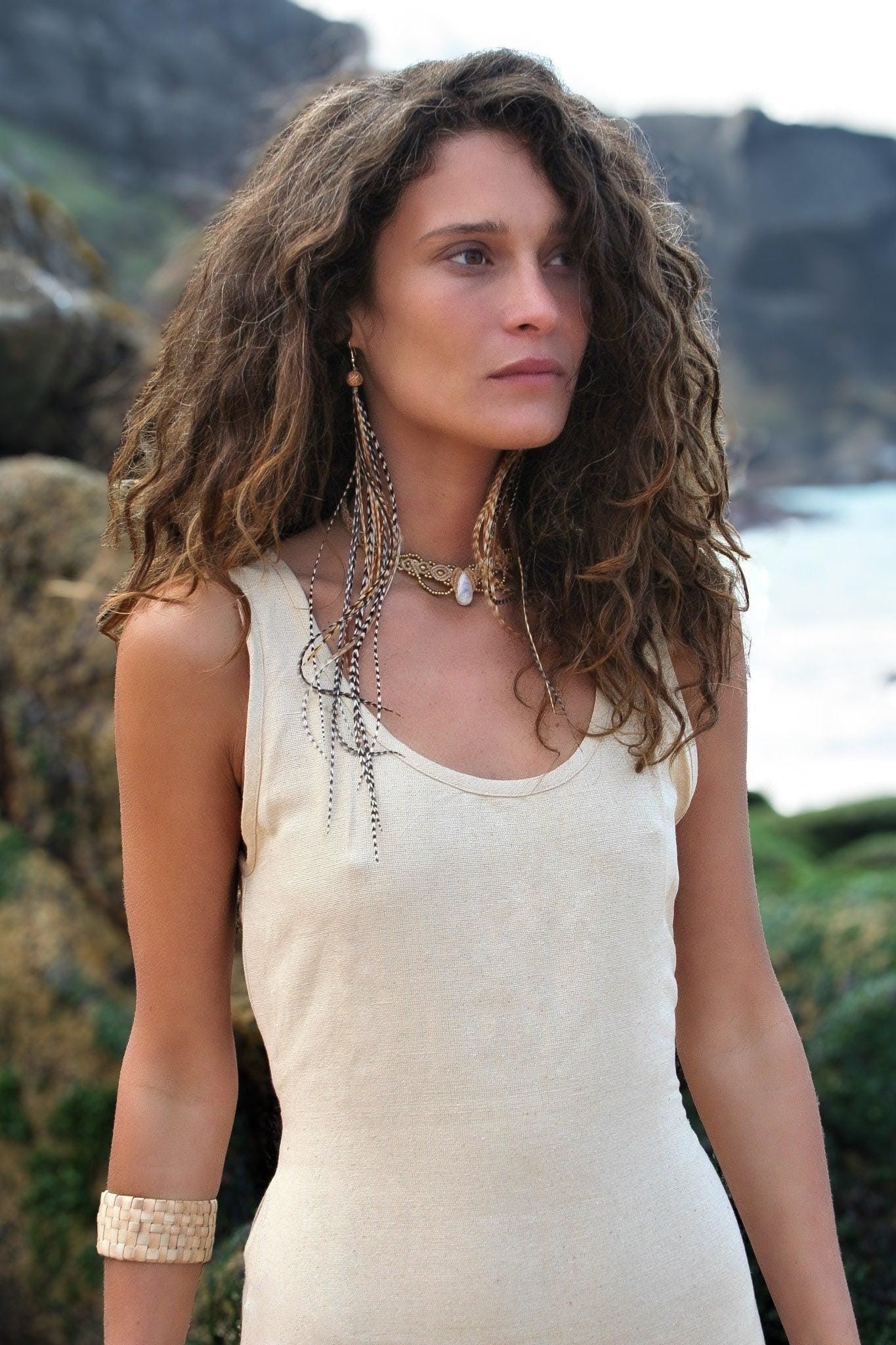 Natural Raw Silk Boho Dress, Cream White Maxi Dress, Bohemian Clothing, Long Raw Silk Dress,  Natural Silk Dress, Wedding Dress, Ceremonial