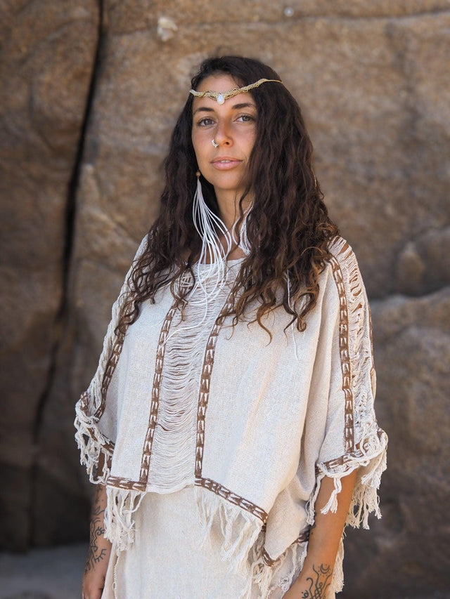 Boho Fringe Poncho