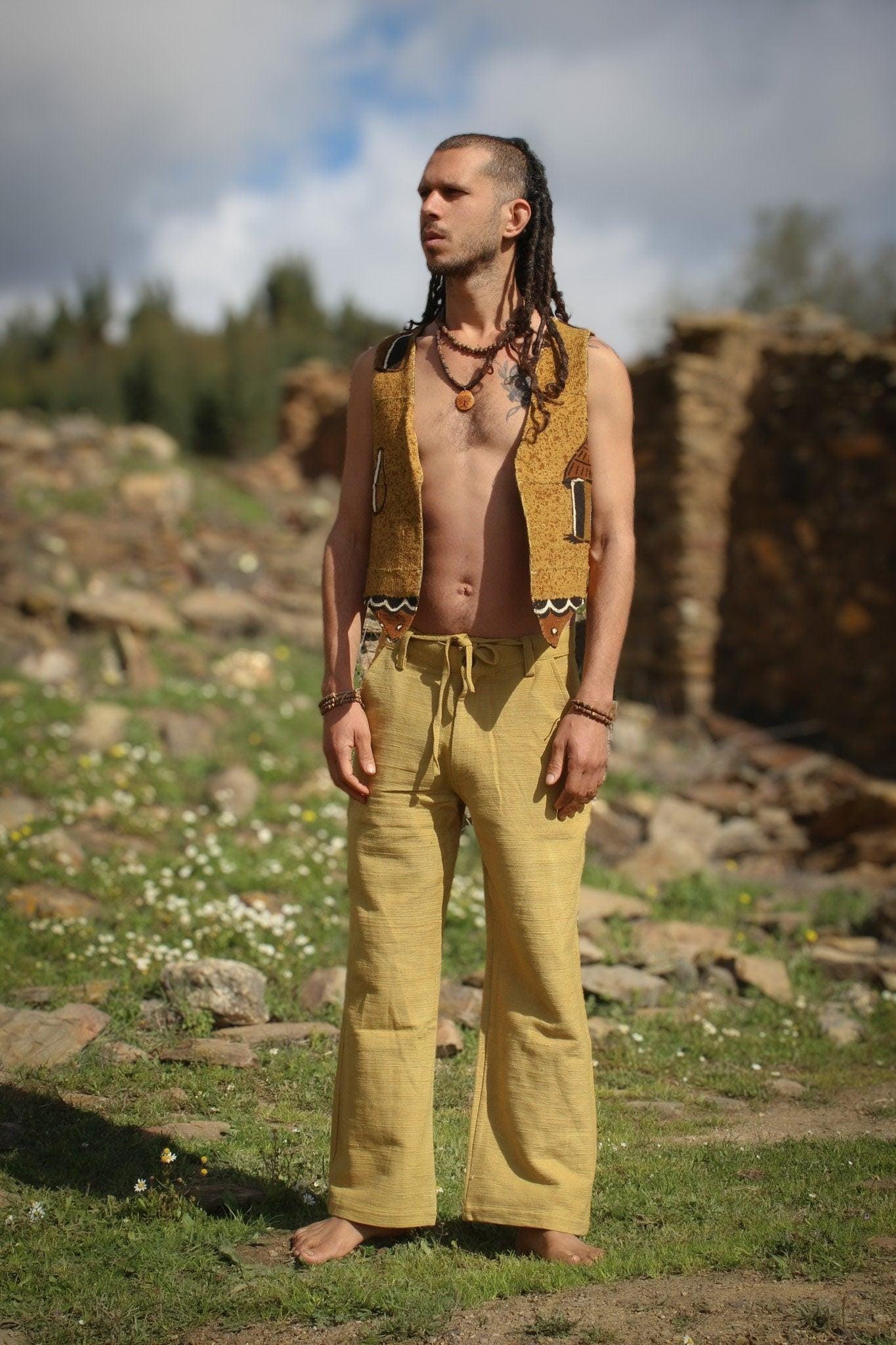 African Mud Cloth Men Vest