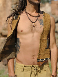 African Mud Cloth Men Vest